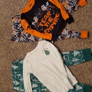 Halloween and Christmas PJs boys size 8